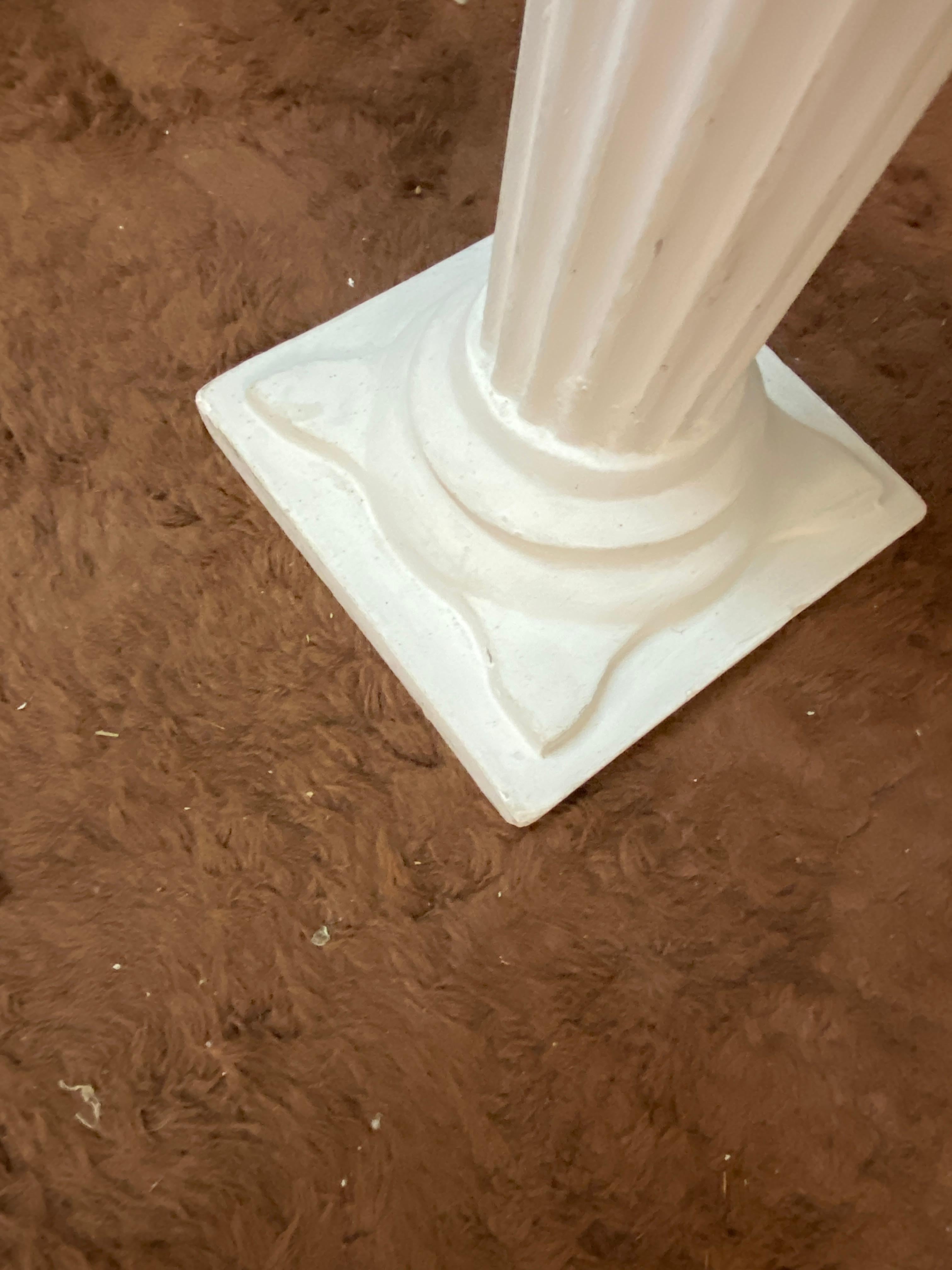pedestal and its neo-classical plaster light basin circa 1940/1950 For Sale 3