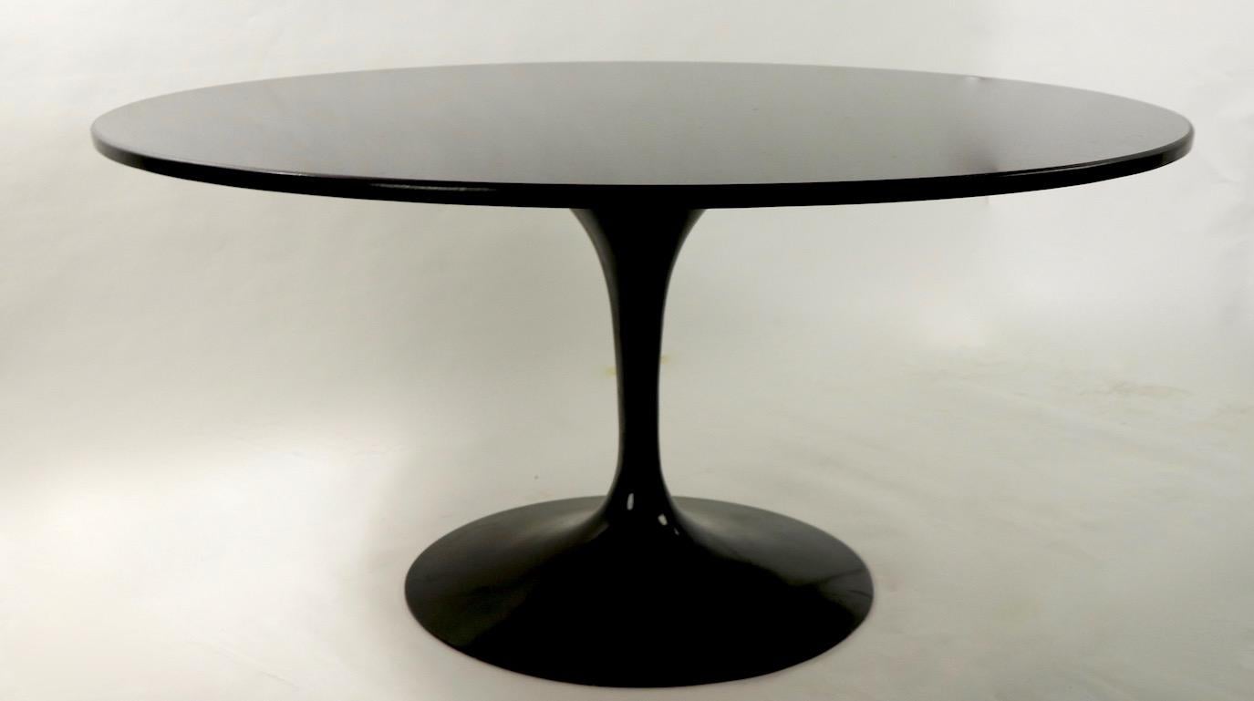 Polished Pedestal Base Table after Saarinen