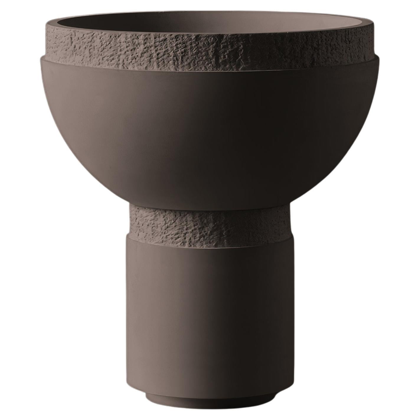Pedestal Bowl Concrete Planter, SATURN II by Sirak (short)
