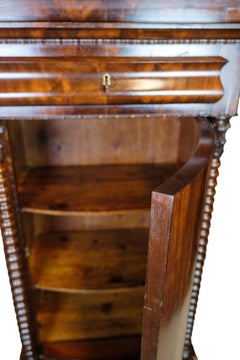 Pedestal cabinet in Mahogany Late Empire perid from the 1840s