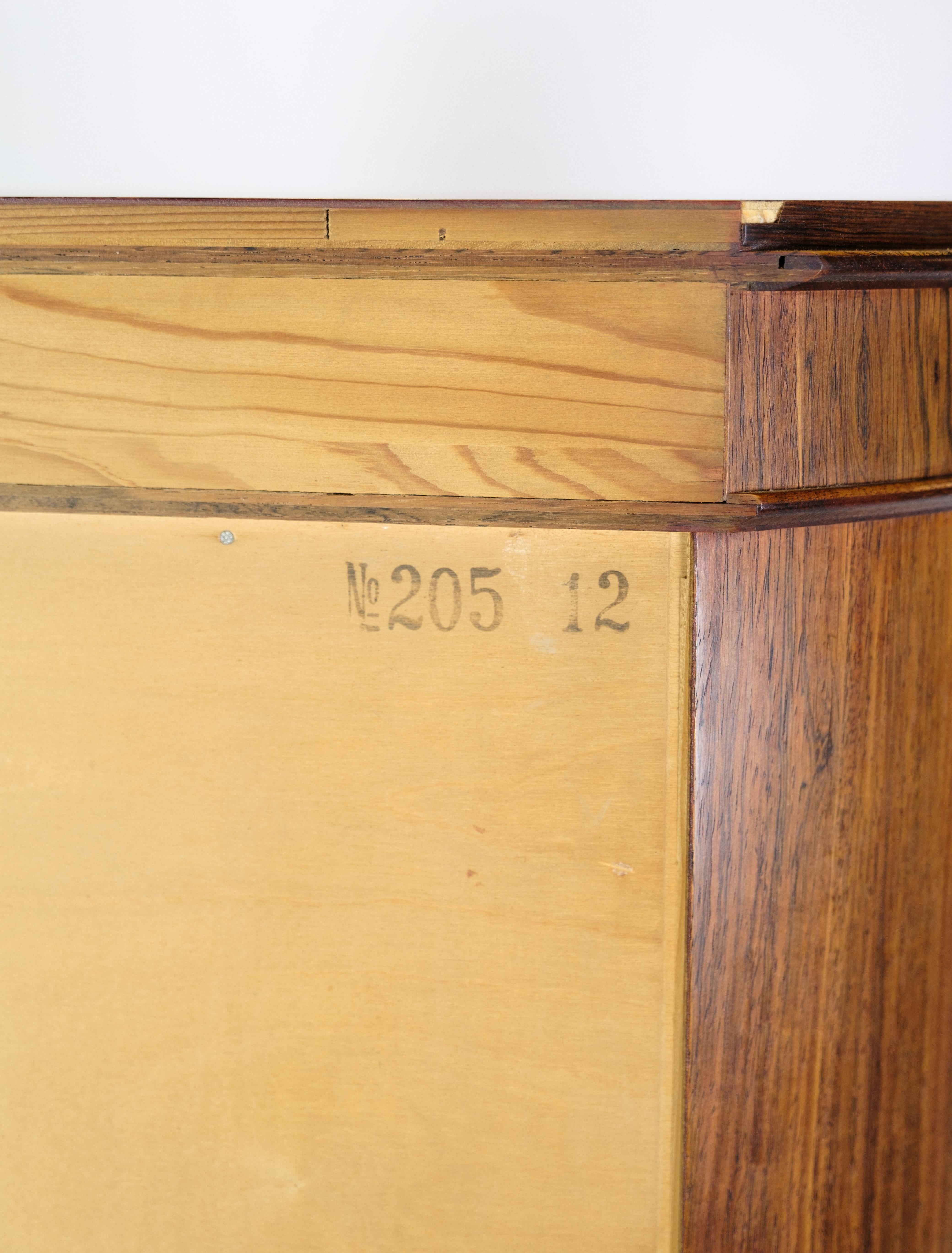 Pedestal cabinet In Rosewood by Johannes Sorth & Bornholms Møbelfabrik in 1960 For Sale 6