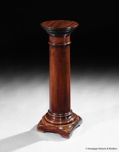 Pedestal Classical Column Stand Mahogany Roman Tuscan Grand Tour