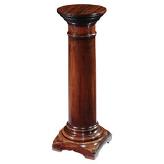 Pedestal Classical Column Stand Mahogany Roman Tuscan Grand Tour