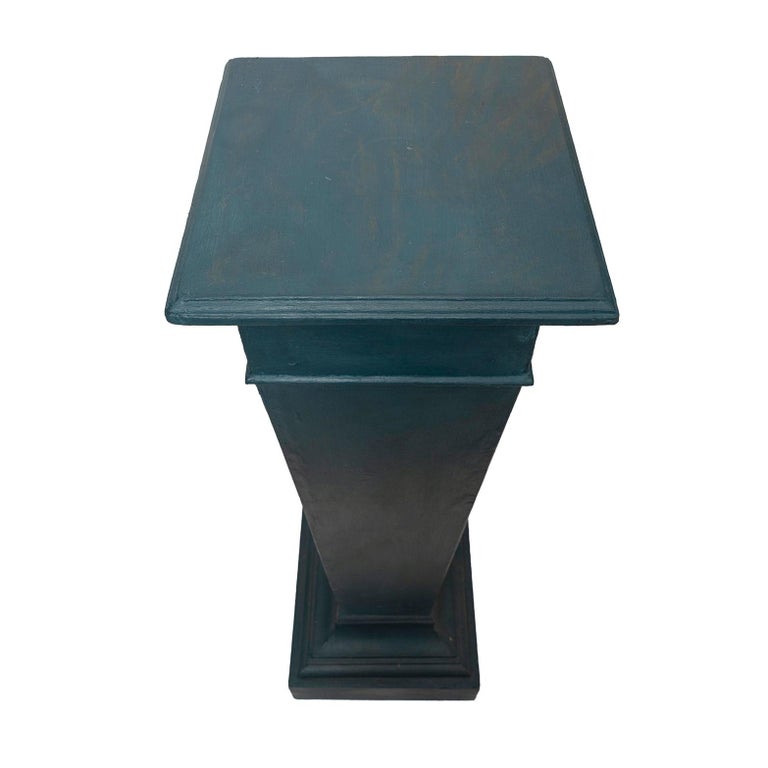 Pedestal Column Plinth Vintage Dutch Hague Blue Height 115cm 45" For