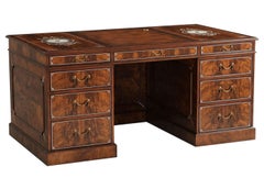 Pedestal Desk with MOP Inlay