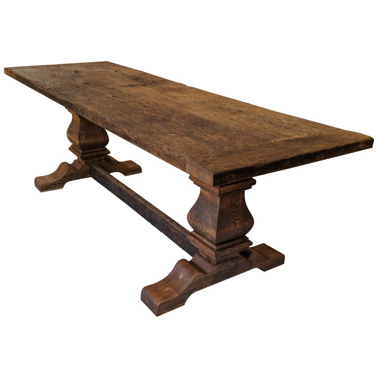 Pedestal Dining, Library or Center Hall Table For Sale at 1stDibs