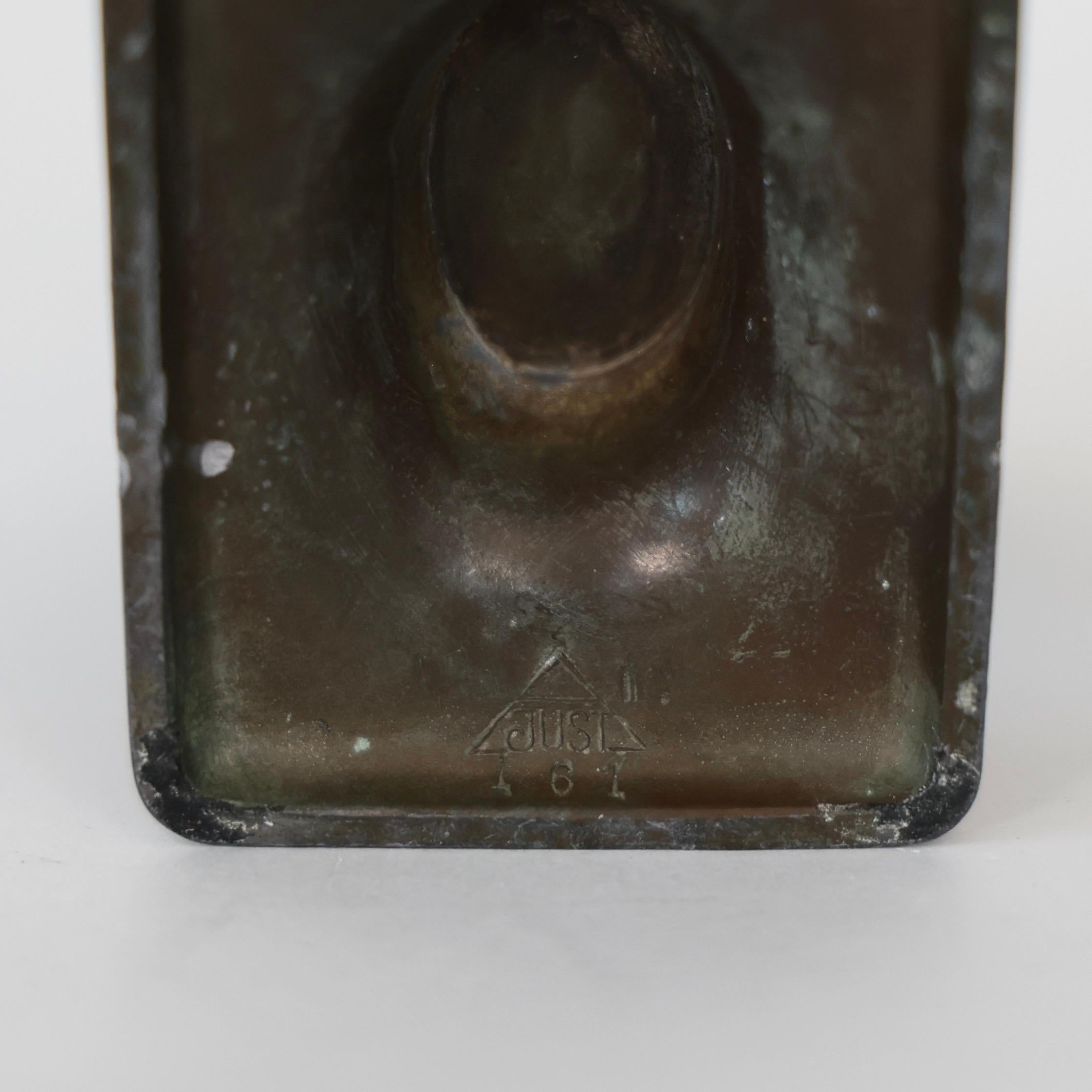 Pedestal Discometal Vase by Just Andersen, 1920s, Denmark 3