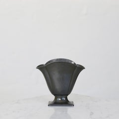 Pedestal Diskometal Vase by Just Andersen, 1920s, Denmark