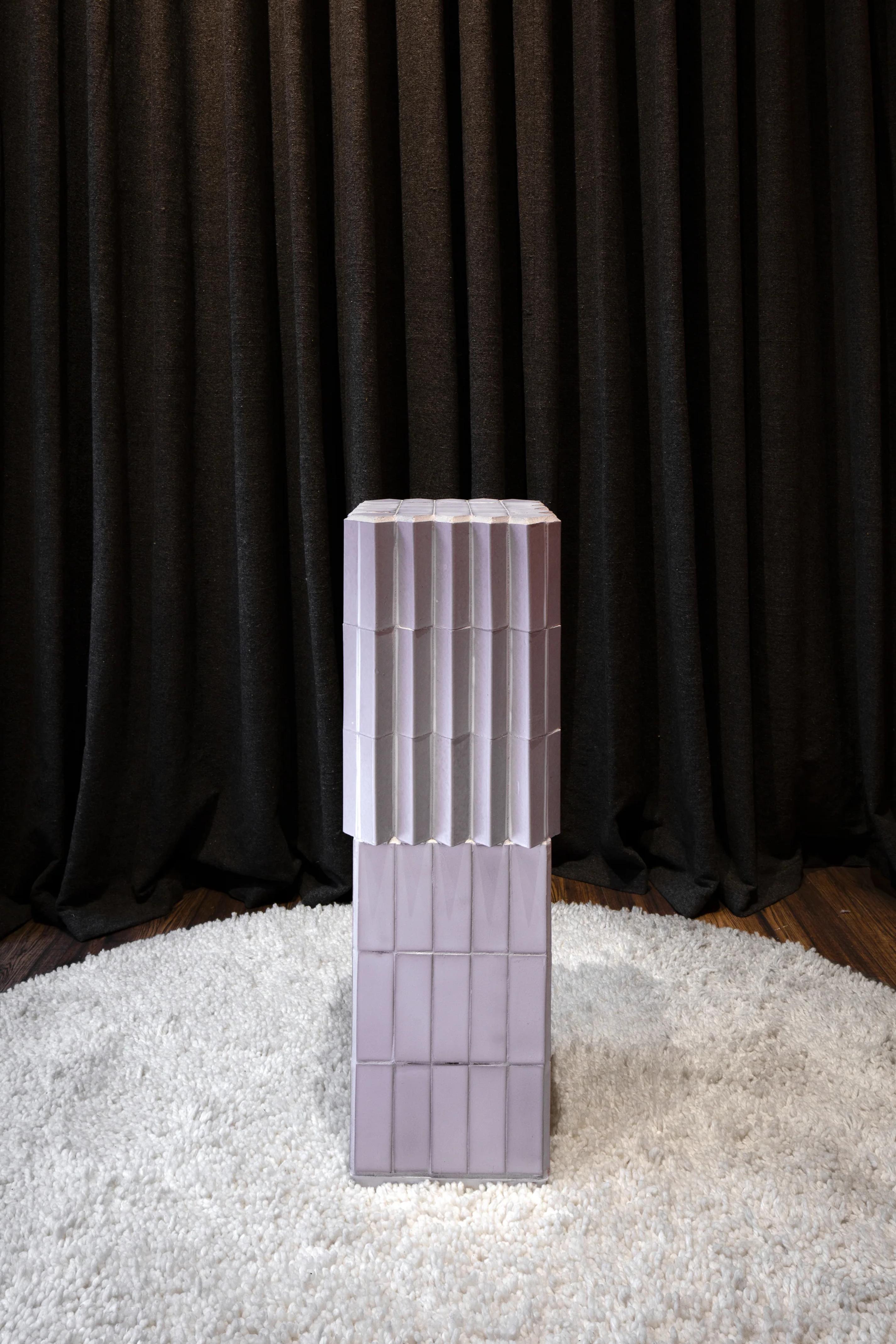 Post-Modern Pedestal Display Column by Txt.Ure For Sale