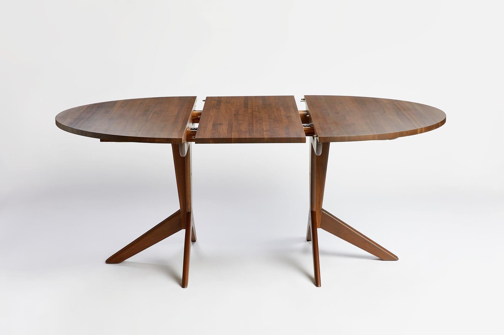 American Pedestal Extension Table in Walnut by Mel Smilow