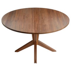 Pedestal Extension Table in Walnut by Mel Smilow