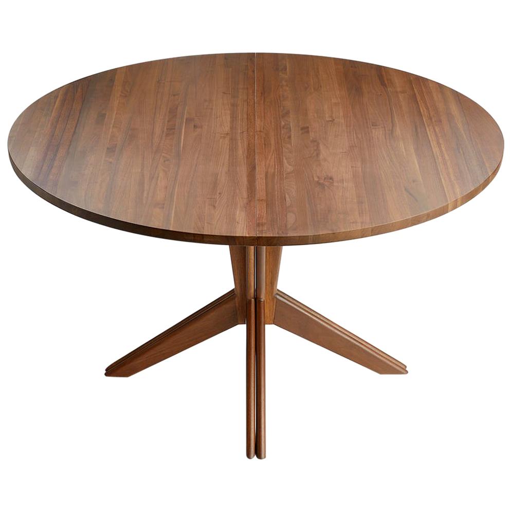 Pedestal Extension Table in Walnut by Mel Smilow