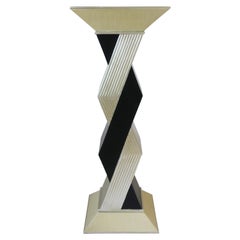 '90s Pedestal Column Pillar Stand with Zig-Zag Design