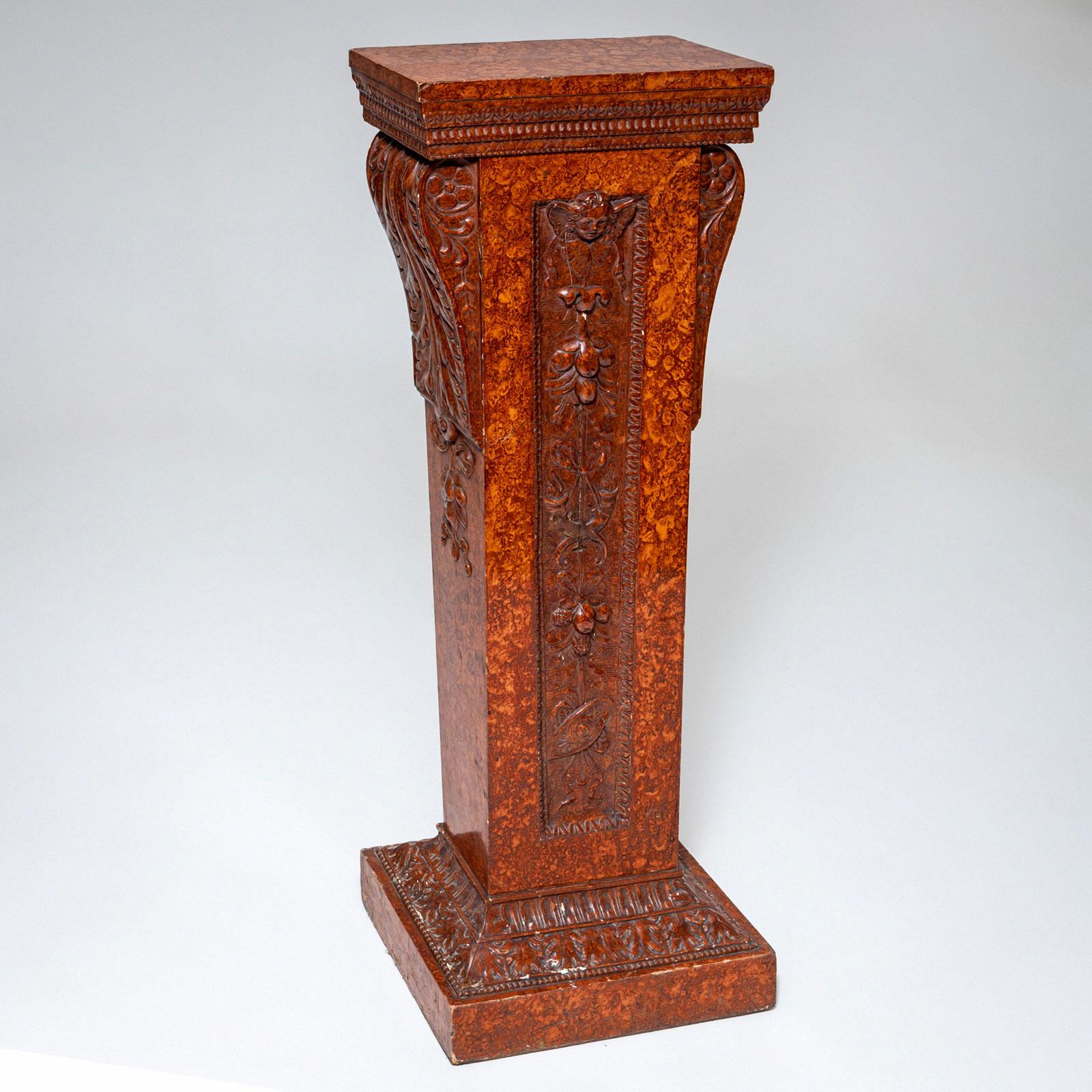Pedestal en técnica Scagliola, 2ª mitad del siglo XIX Europeo en venta