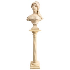 Pedestal Italian Alabaster, 1960s