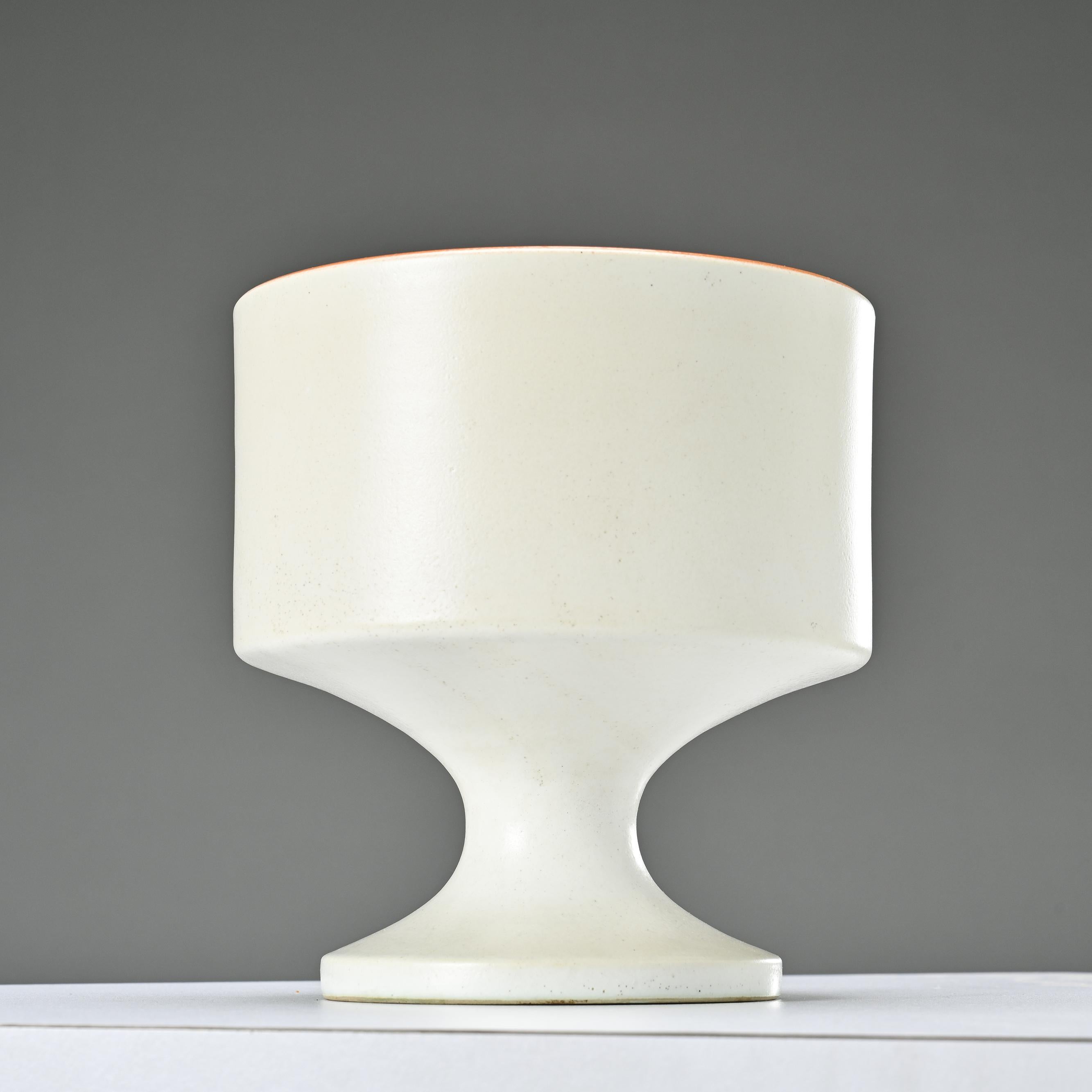 Ceramic Pedestal Large Cup by Pol Chambost, circa 1970 For Sale