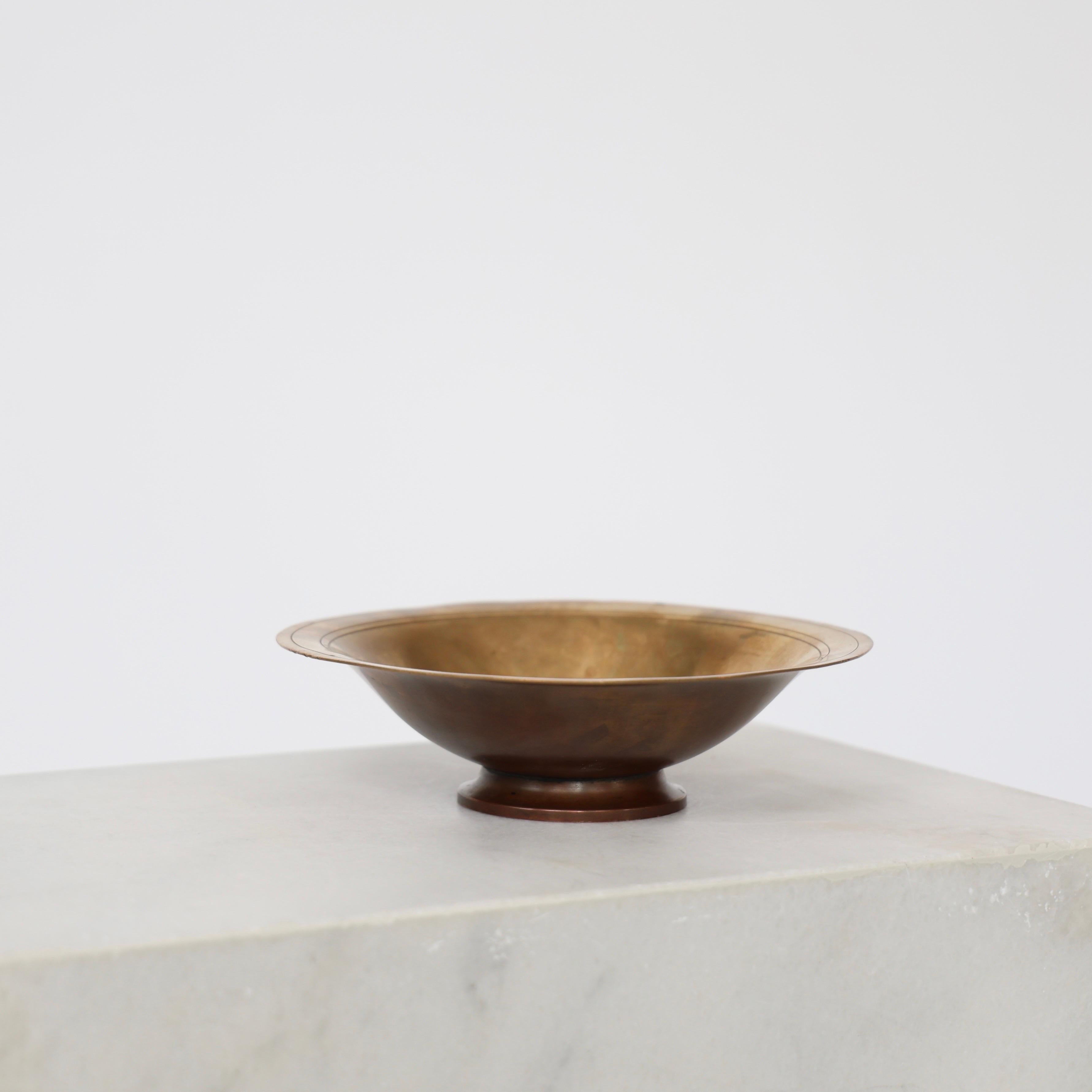 Sockel Leuchte-Bronzeschale entworfen von Just Andersen, 1930er Jahre, Dänemark im Zustand „Gut“ im Angebot in Værløse, DK