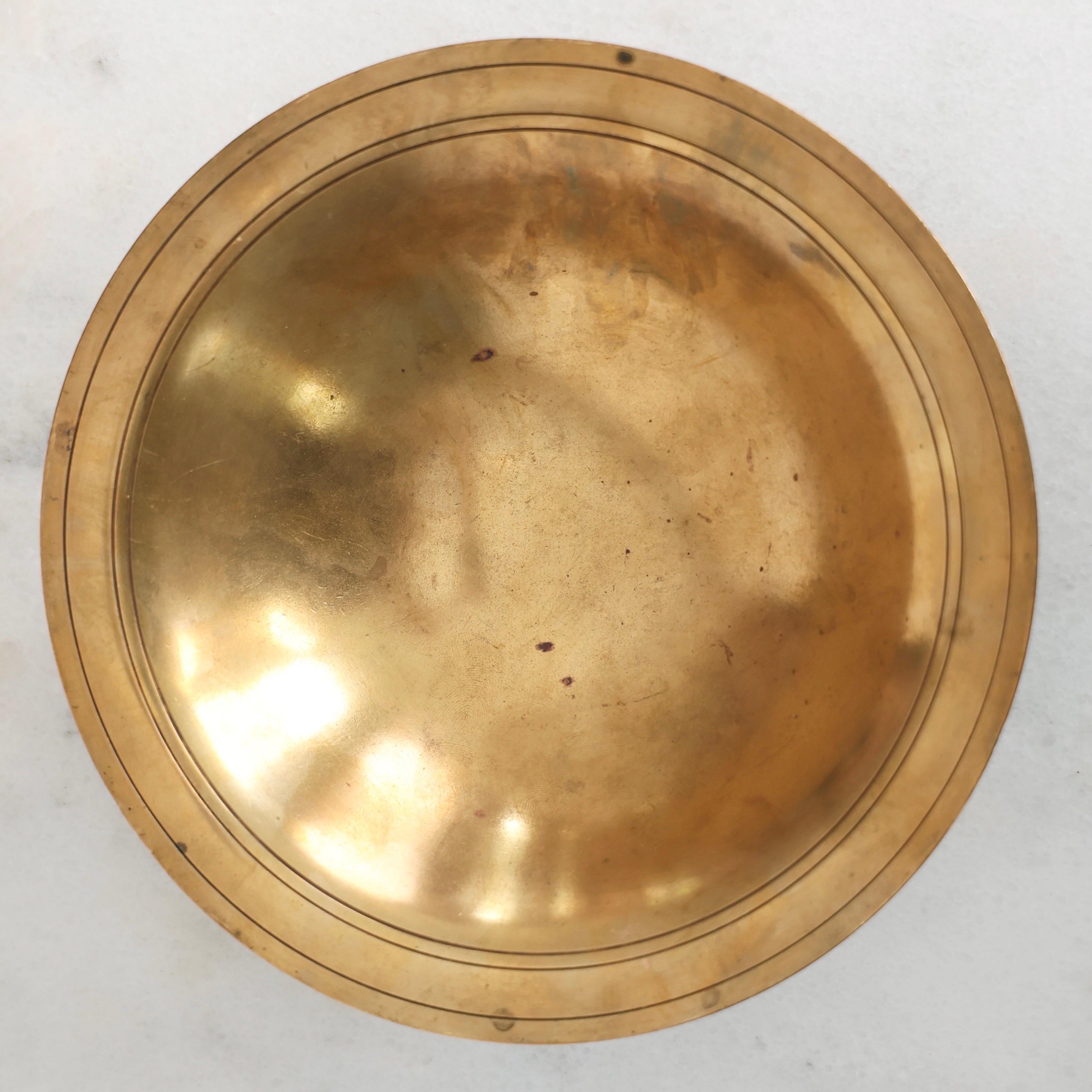 Sockel Leuchte-Bronzeschale entworfen von Just Andersen, 1930er Jahre, Dänemark im Angebot 1