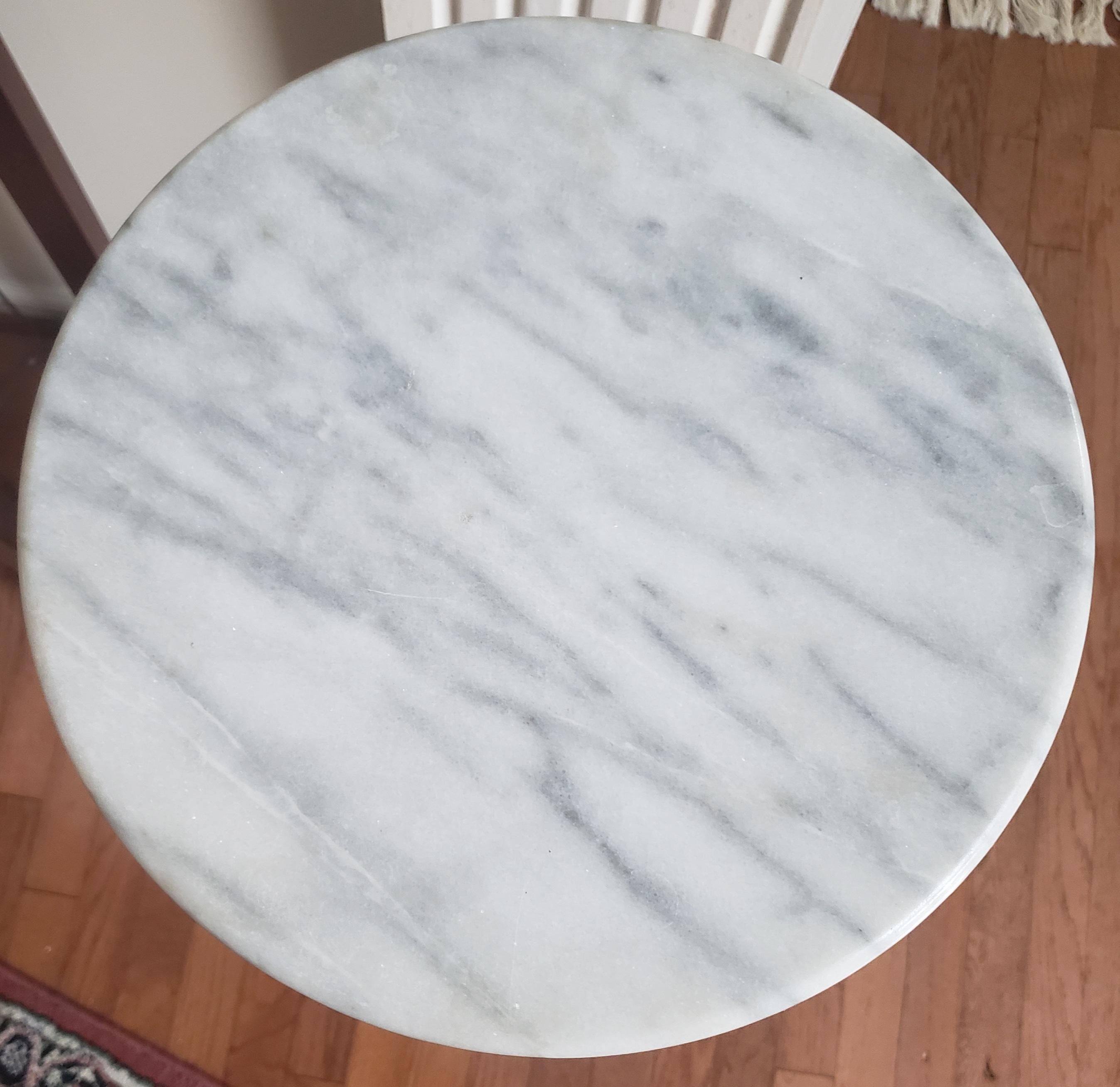 round marble top plant stand