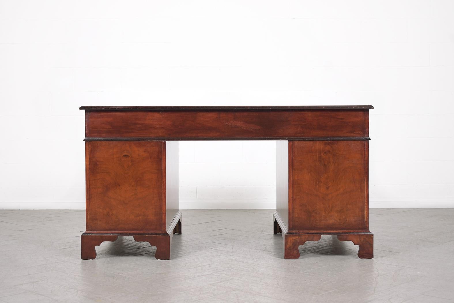 1950s George III Vintage Partner Desk: A Majestic Fusion of Elegance & Function 6