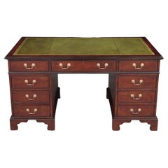 refinished desk for sale 1950s George III Vintage Partner Desk: A Majestic Fusion of Elegance
Function