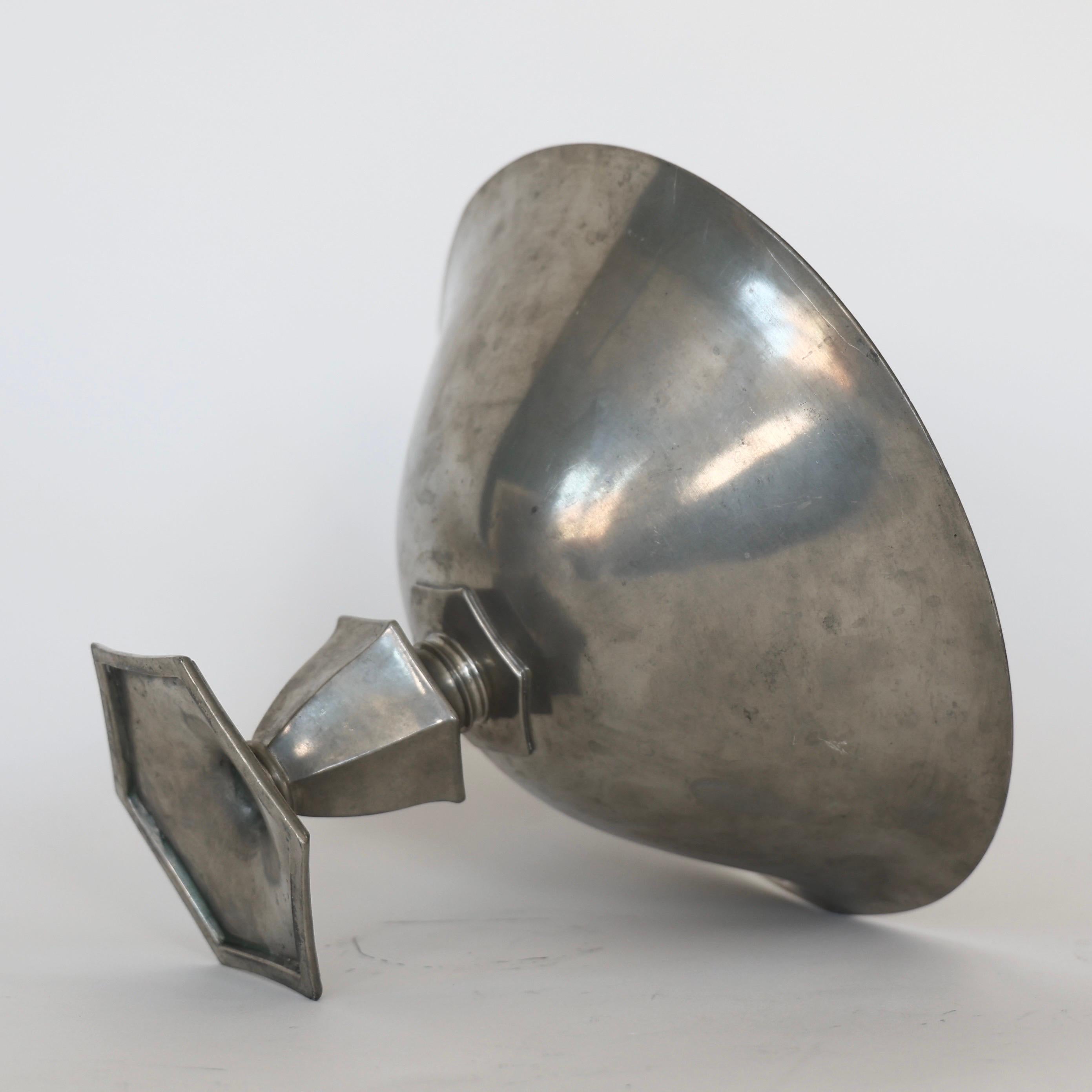 Pedestal Pewter Bowl by Just Andersen, 1920s, Denmark For Sale 3