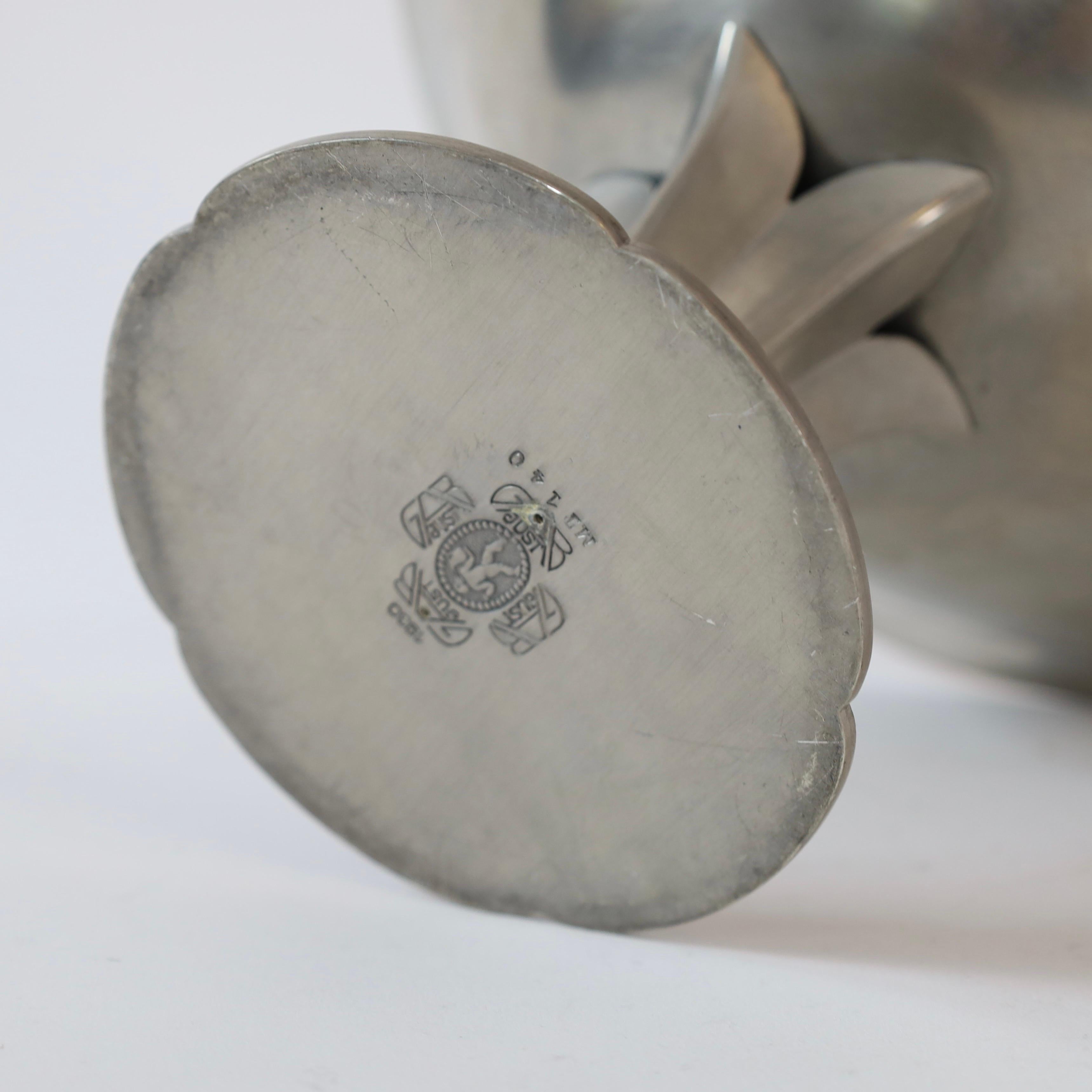 Pedestal Pewter Bowl by Just Andersen, 1930s, Denmark 5