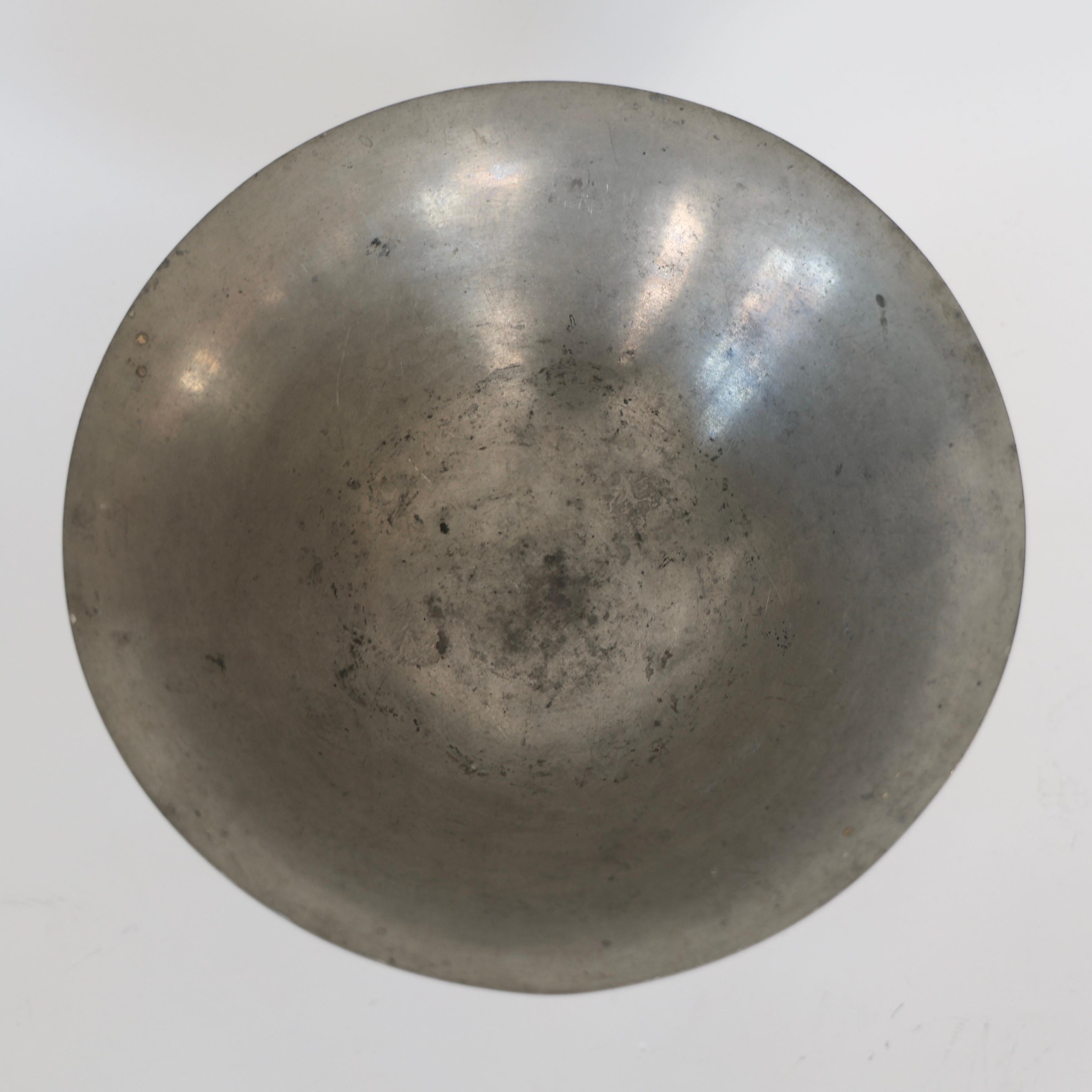 Pedestal Pewter Bowl by Just Andersen, 1920s, Denmark For Sale 5