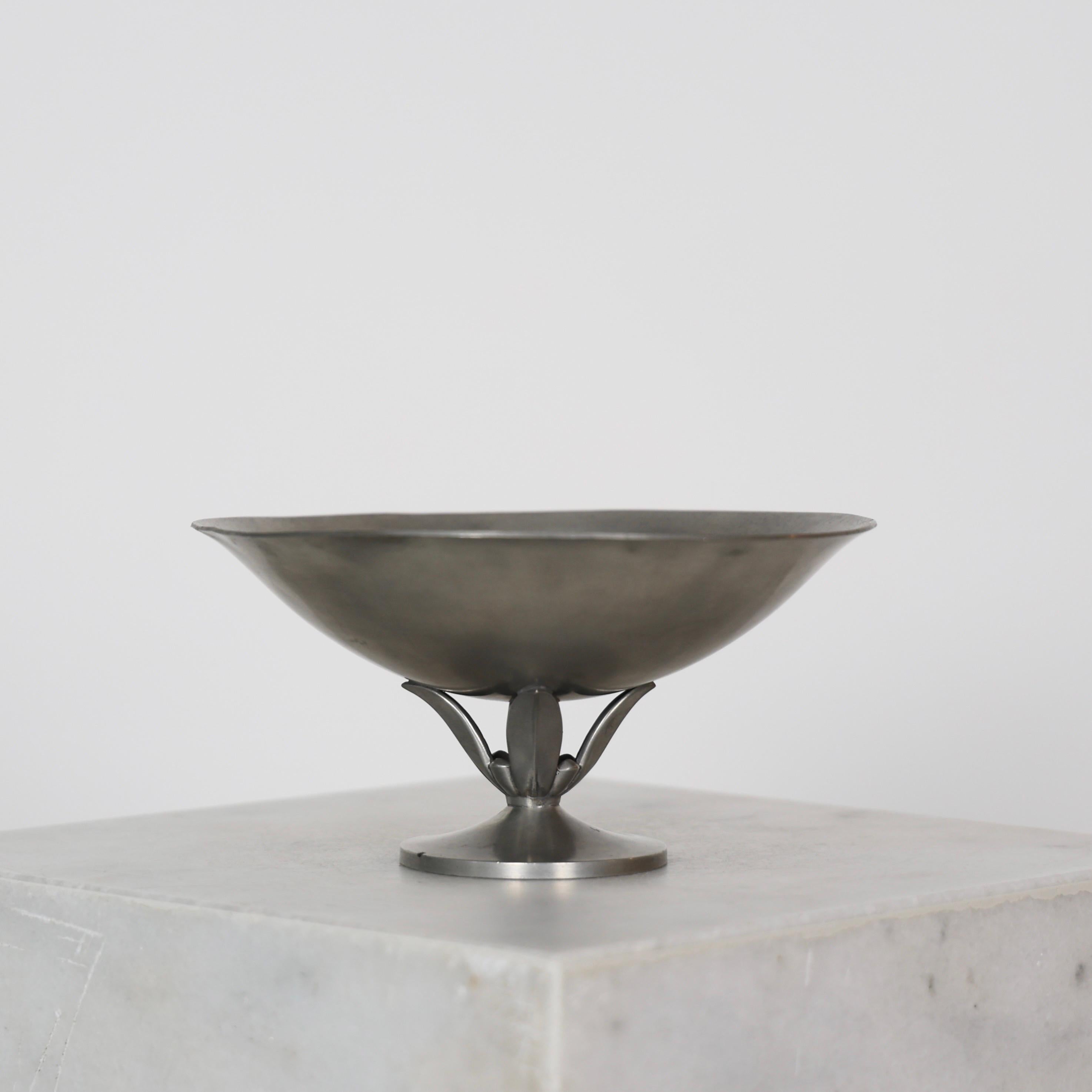 Art Deco Pedestal Bowl by Just Andersen, 1920s, Denmark For Sale