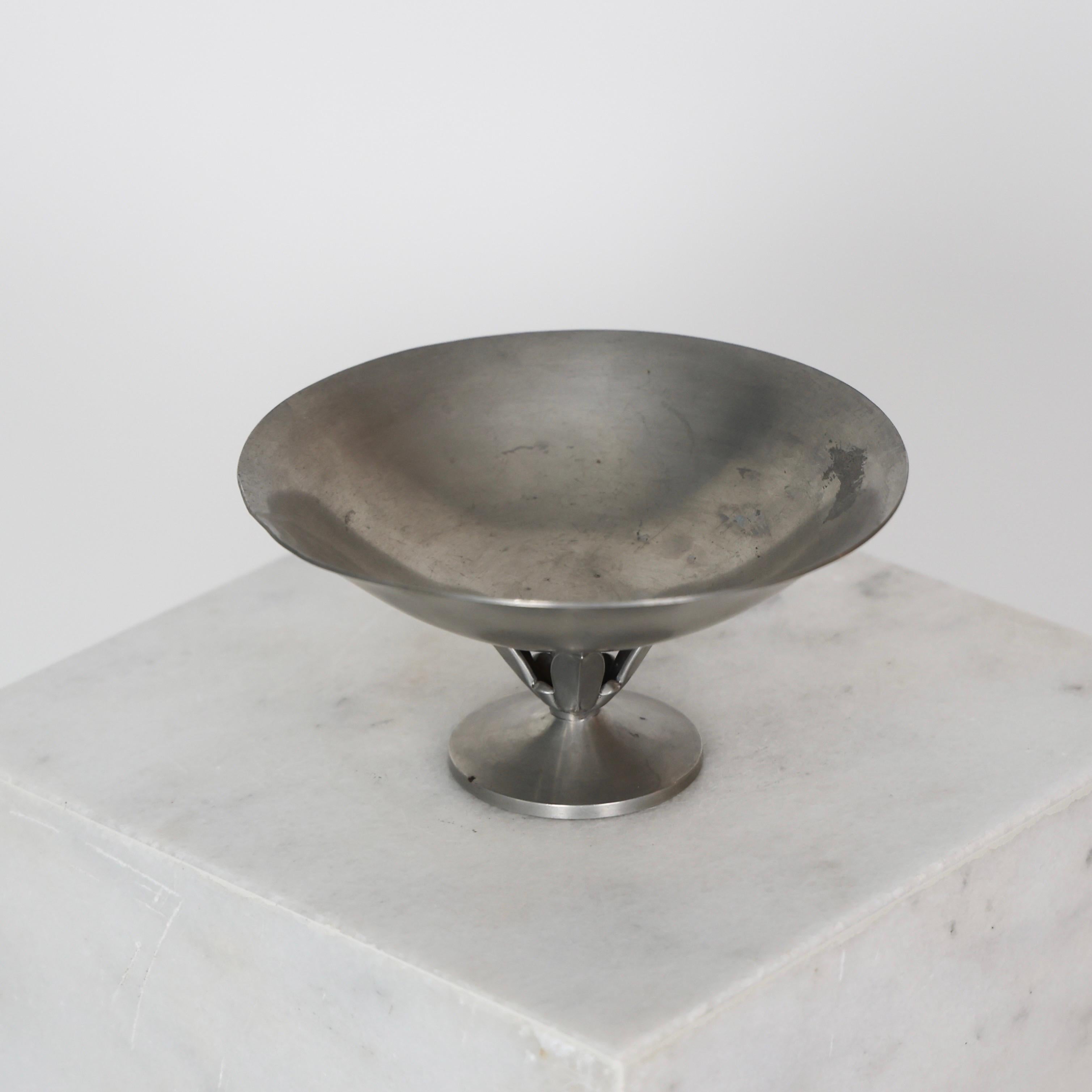 Danish Pedestal Bowl by Just Andersen, 1920s, Denmark For Sale