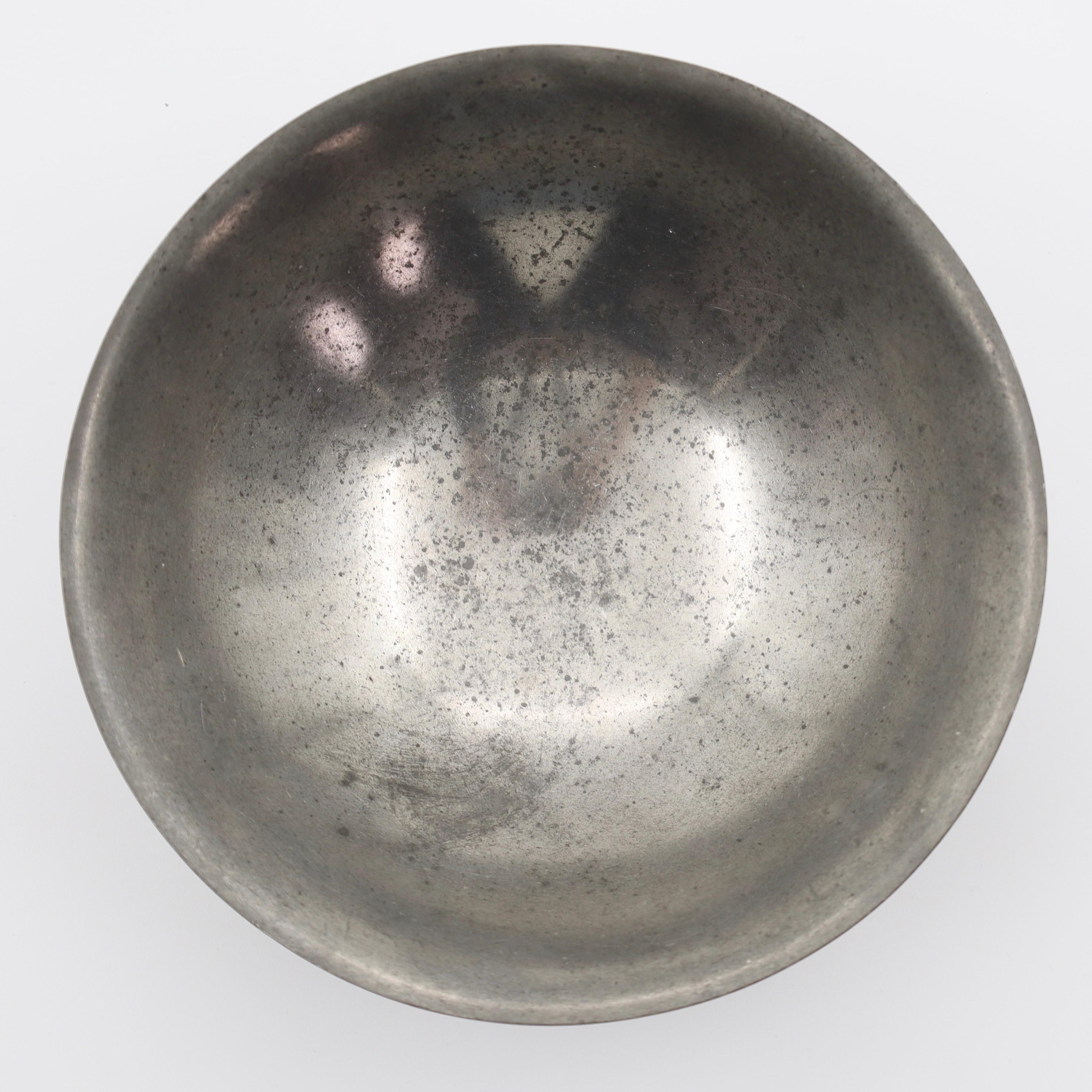 Pedestal Pewter Bowl by Just Andersen, 1920s, Denmark For Sale 3