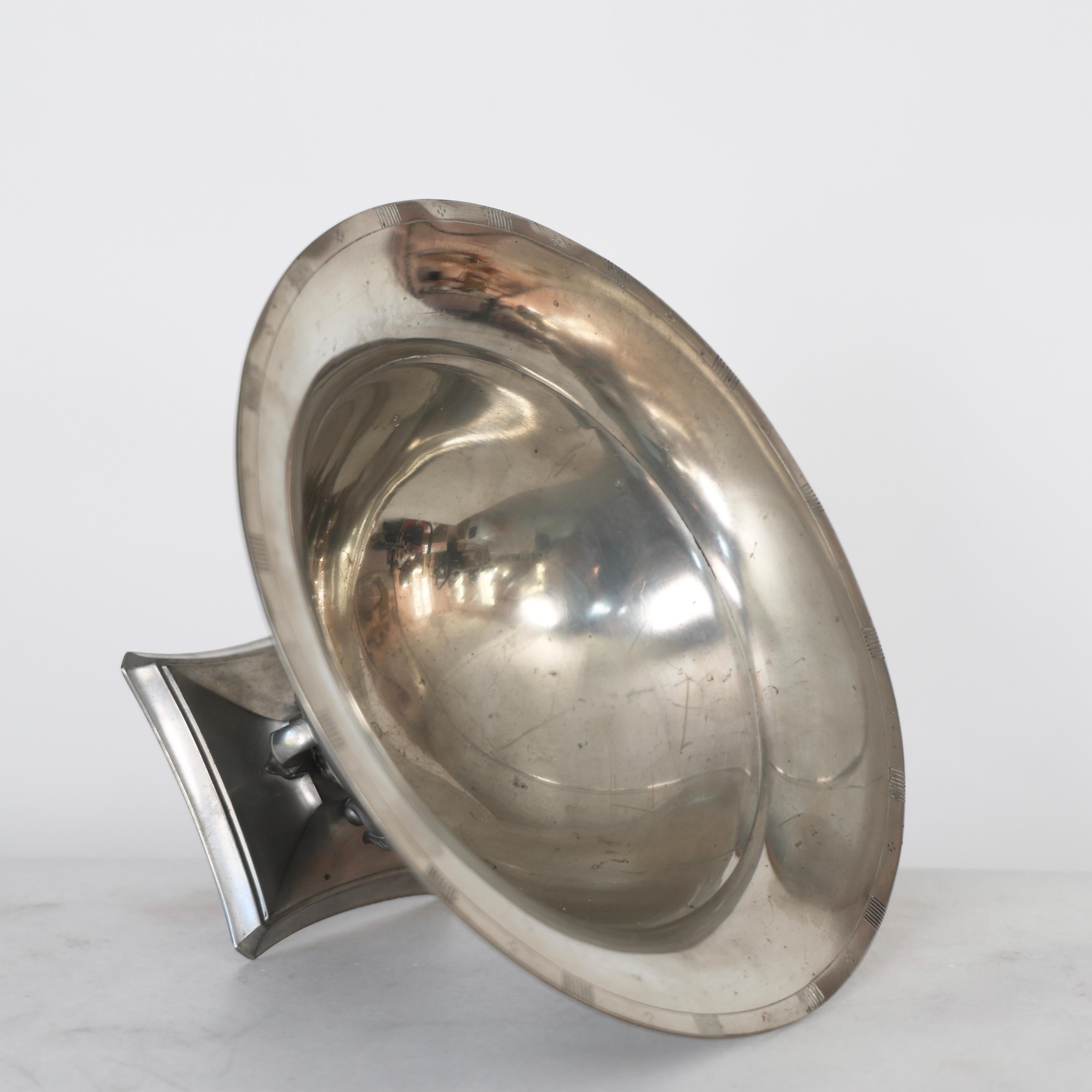 Pedestal Pewter Bowl by Just Andersen, 1920s, Denmark For Sale 2