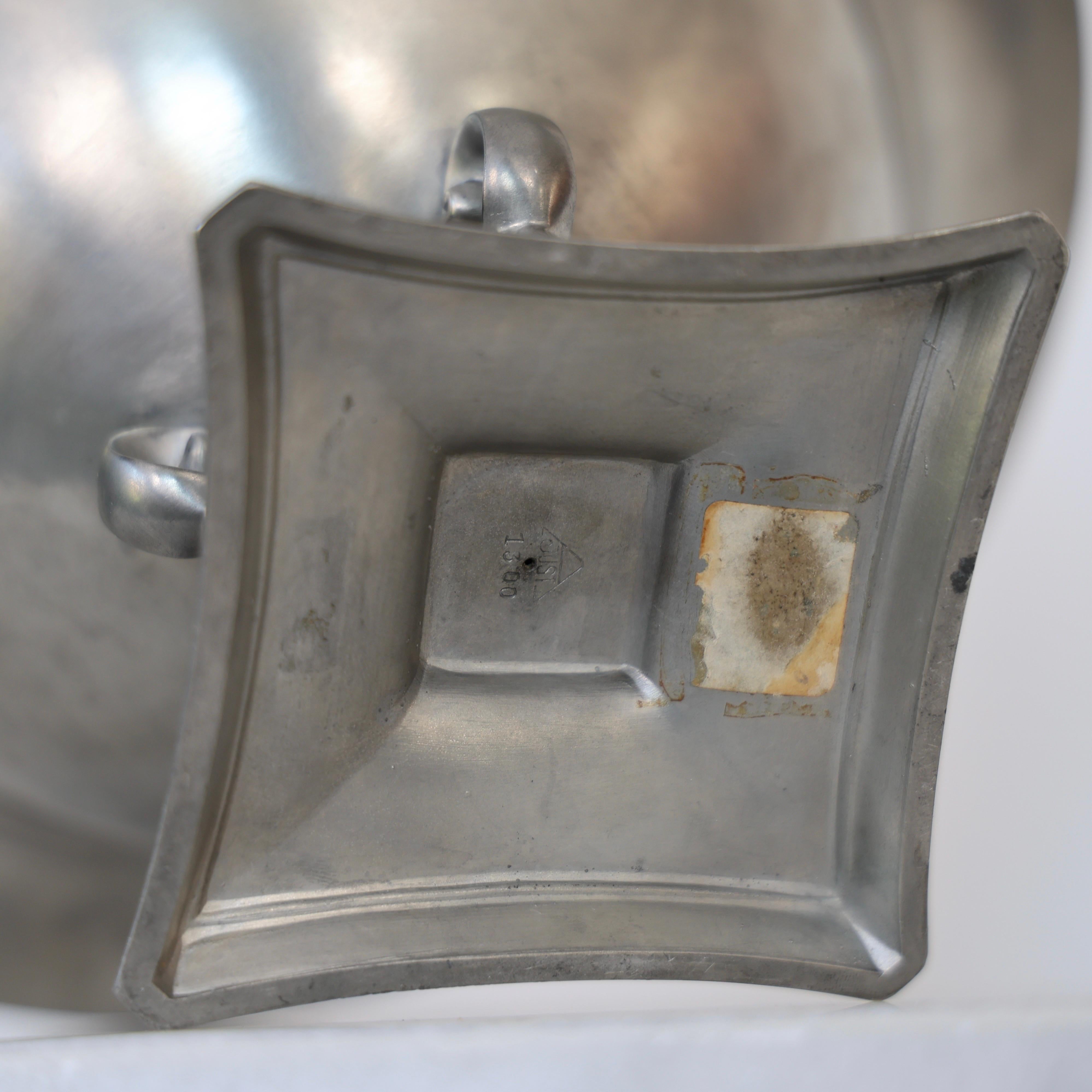 Pedestal Pewter Bowl by Just Andersen, 1920s, Denmark For Sale 3