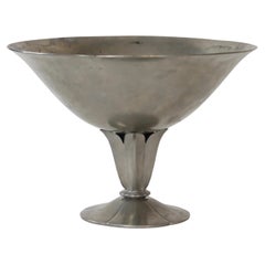 Pedestal Pewter Bowl by Just Andersen, 1920s, Denmark