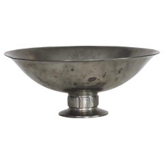 Bol à piédestal en étain par Just Andersen, années 1920, Danemark