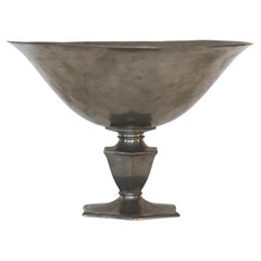 Pedestal Pewter Bowl by Just Andersen, 1920s, Denmark
