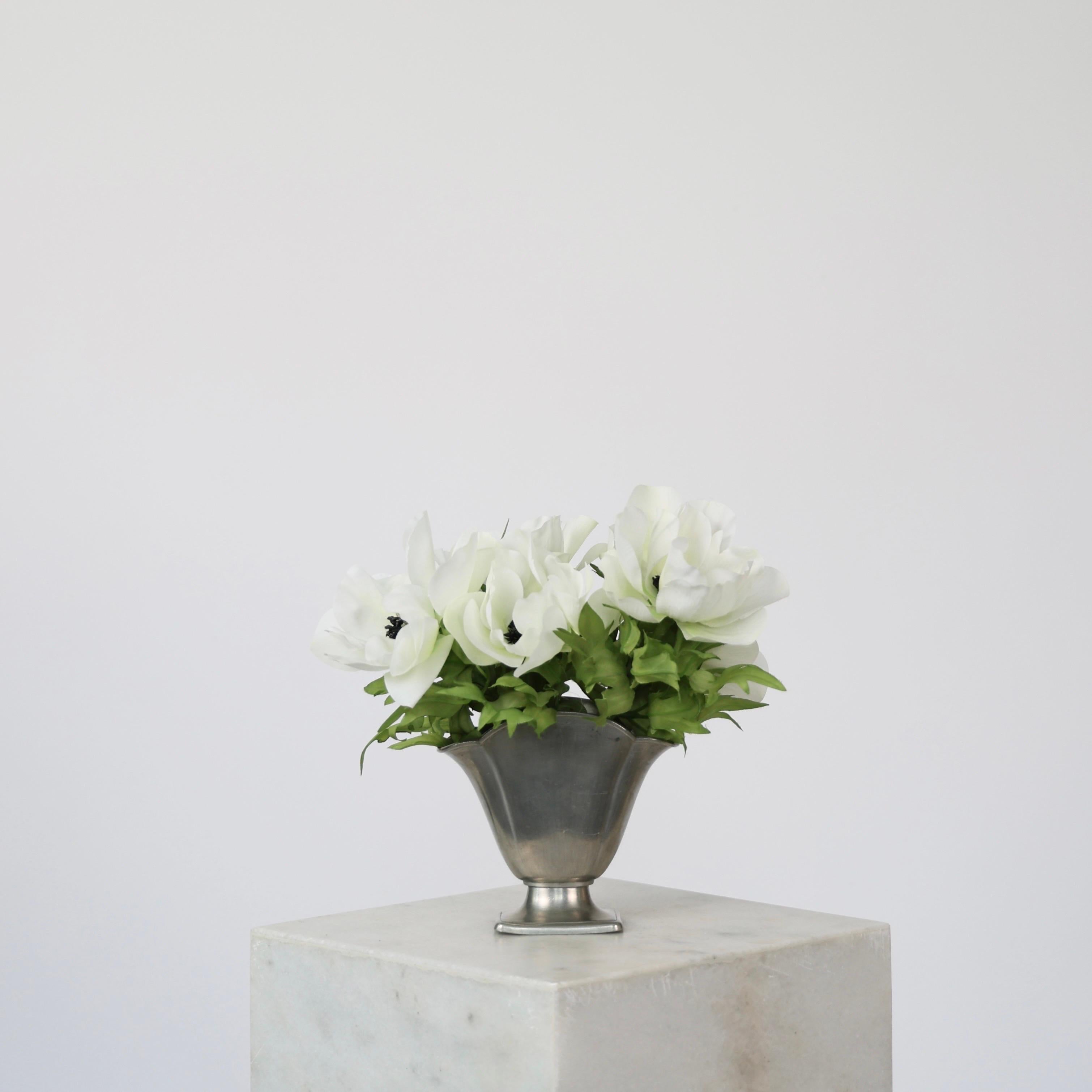 Pedestal Pewter Vase by Just Andersen, 1920s, Denmark For Sale 5