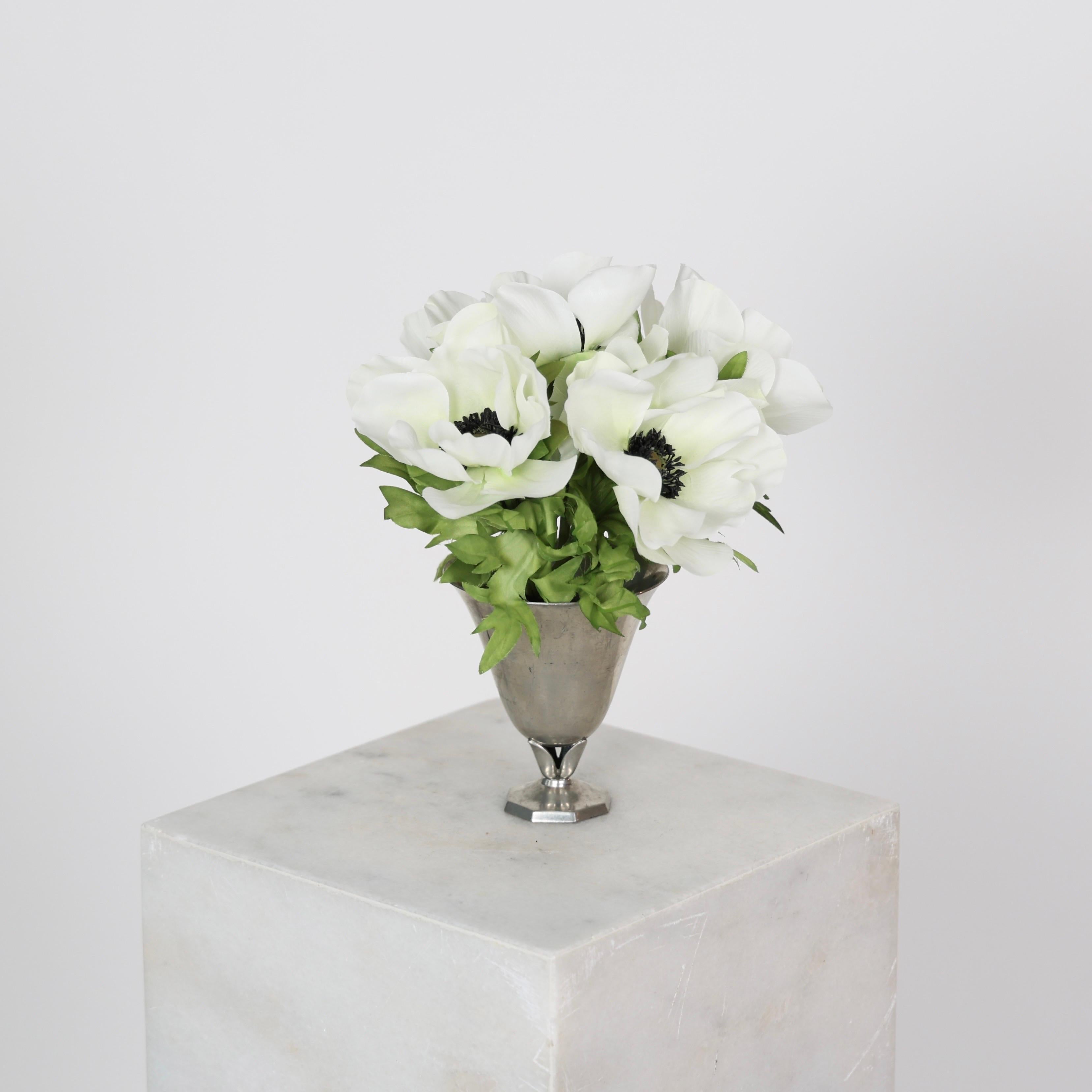 Danese Pedestal Pewter Vase by Just Andersen, 1920s, Denmark in vendita