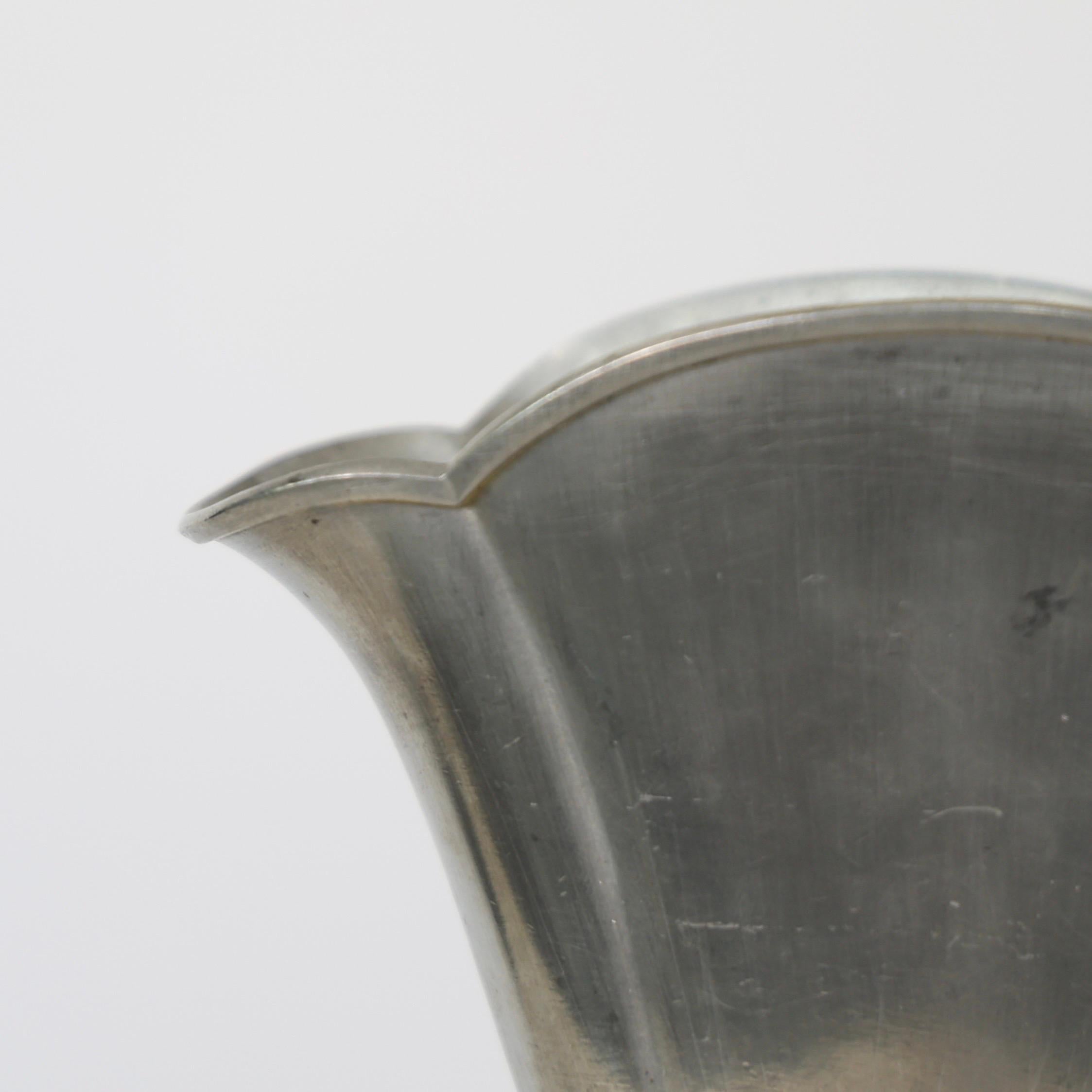 Early 20th Century Pedestal Pewter Vase by Just Andersen, 1920s, Denmark For Sale