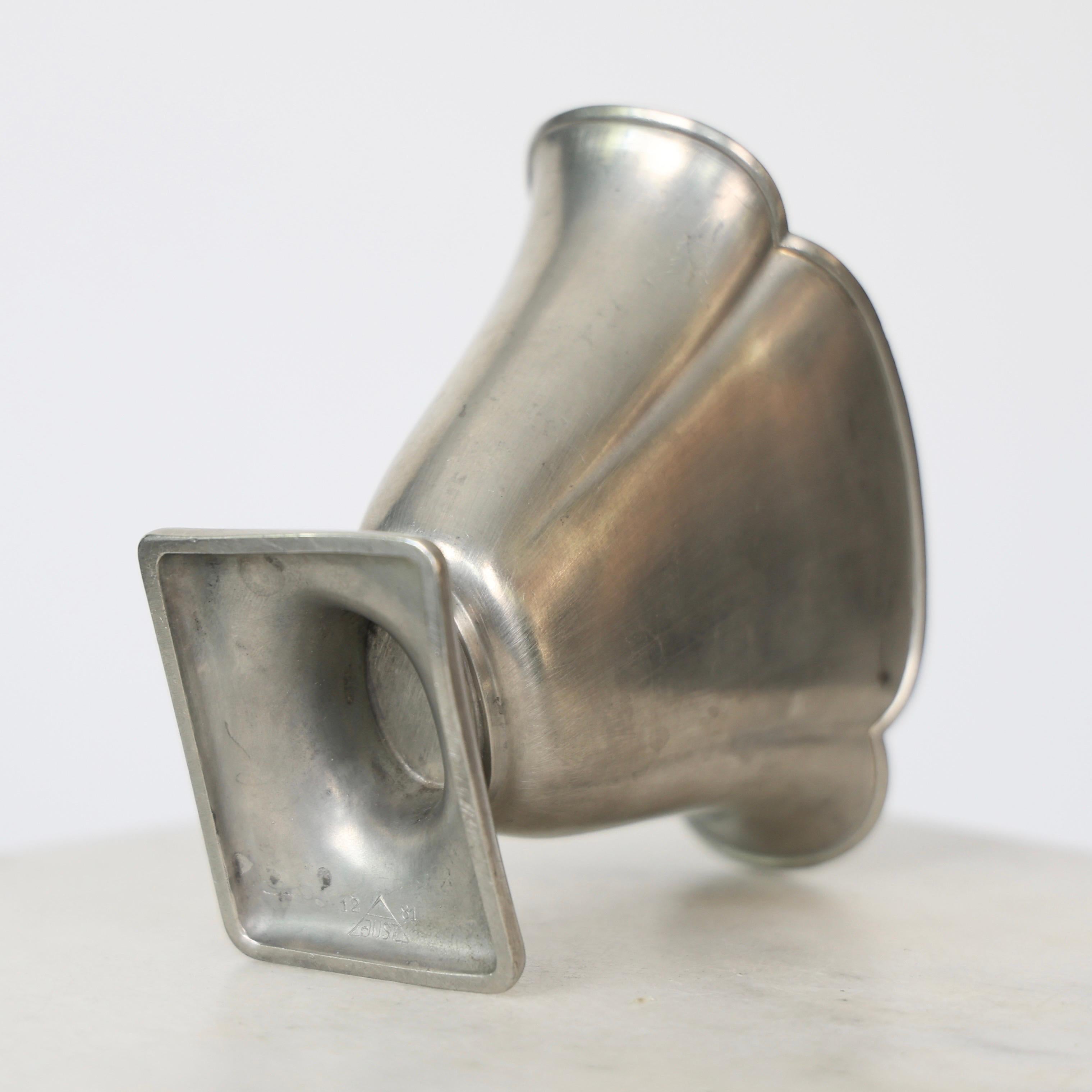 Pedestal Pewter Vase by Just Andersen, 1920s, Denmark For Sale 3