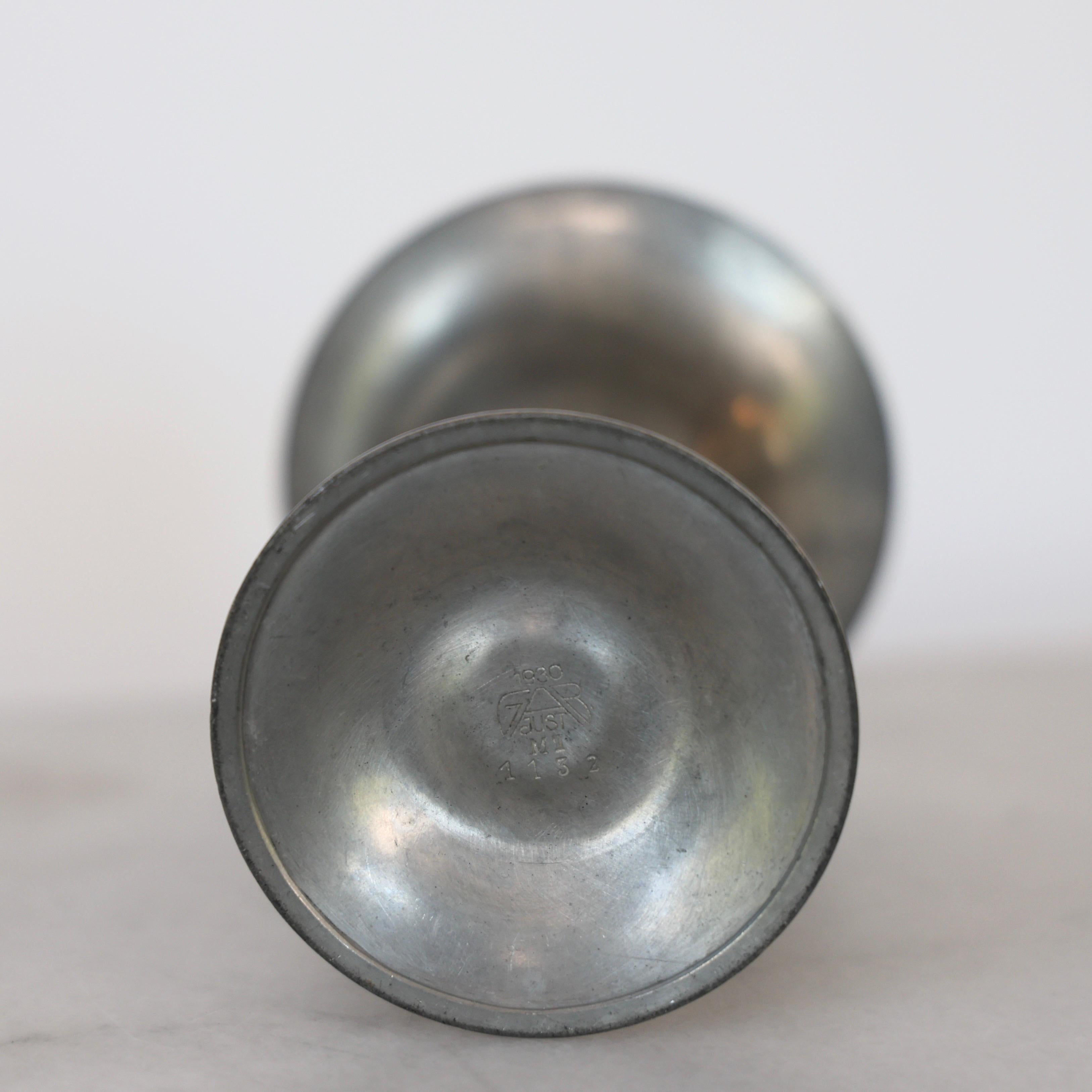 Pedestal Pewter Vase by Just Andersen, 1930s, Denmark For Sale 5