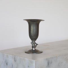 Pedestal Pewter Vase by Just Andersen, 1930s, Denmark