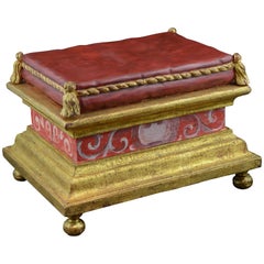 Pedestal, Polychromed and Gilded Wood, 17th Century