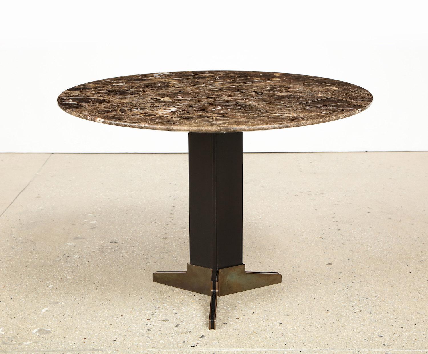 Italian Pedestal Side Table Attributed to Azucena For Sale