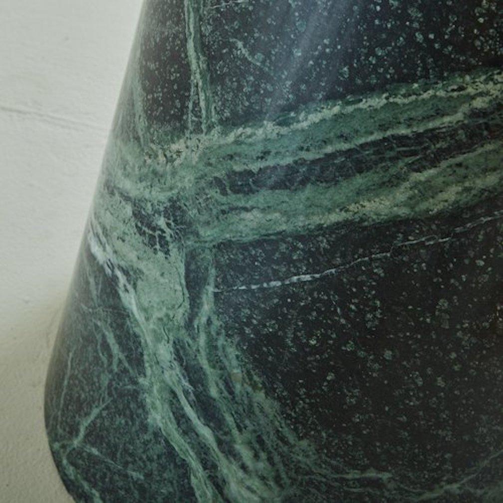 Pedestal Side Table in Verde Alpi Marble by Lucia Mercer for Knoll, 1980s 4