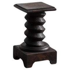 Vintage Pedestal side table, swirl design, France