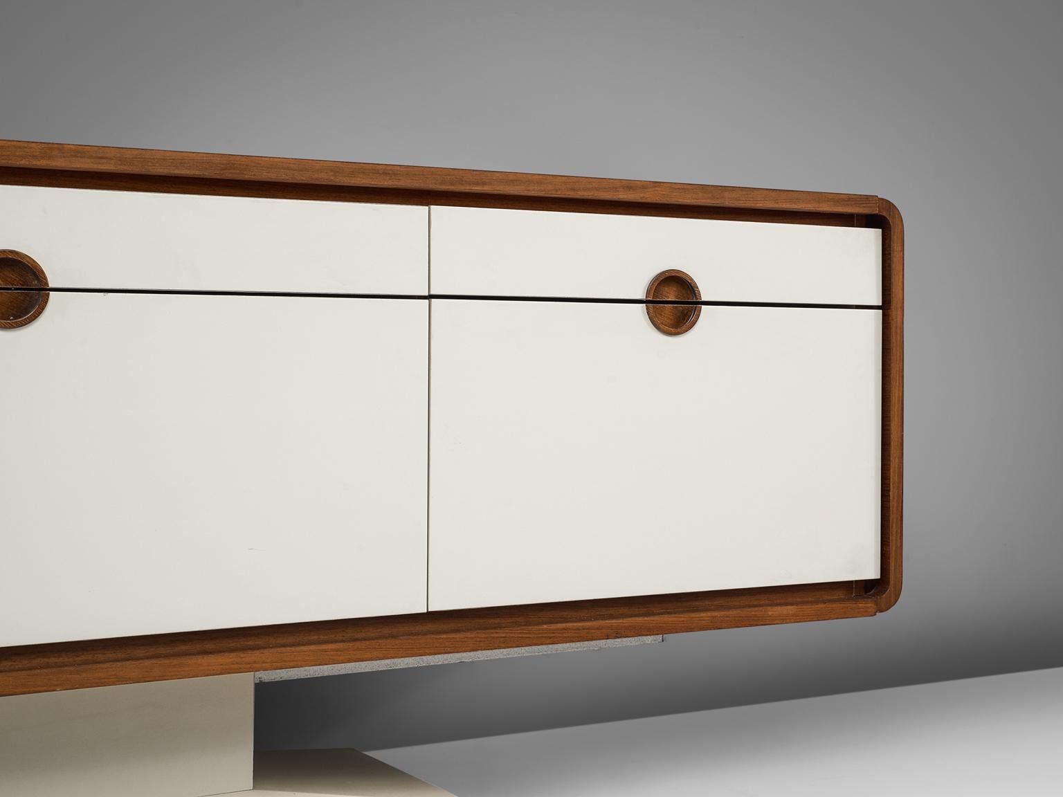 Pedestal Sideboard with Automated Movable Mirrored Dry Bar 4