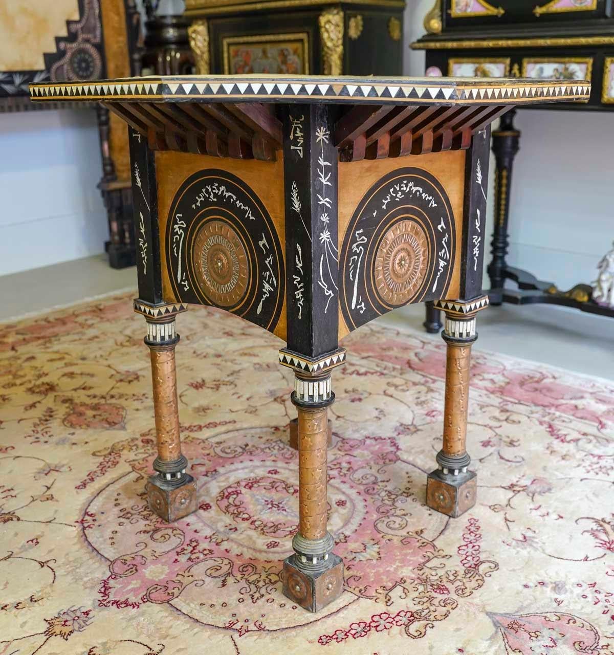 Pedestal Table by Carlo Bugatti, 19th Century 4