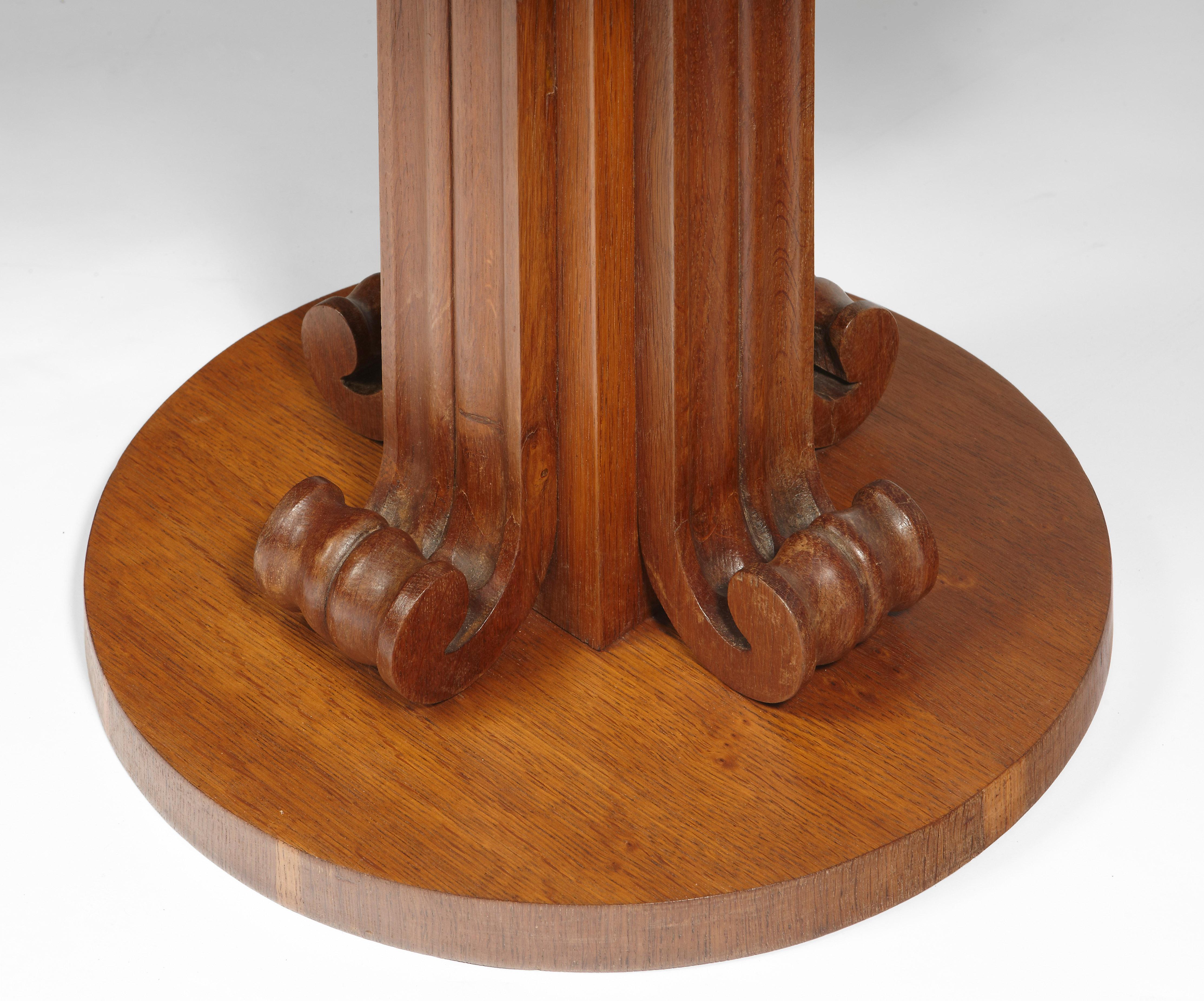 French Pedestal Table by Jean-Charles Moreux, circa 1935-1936 For Sale