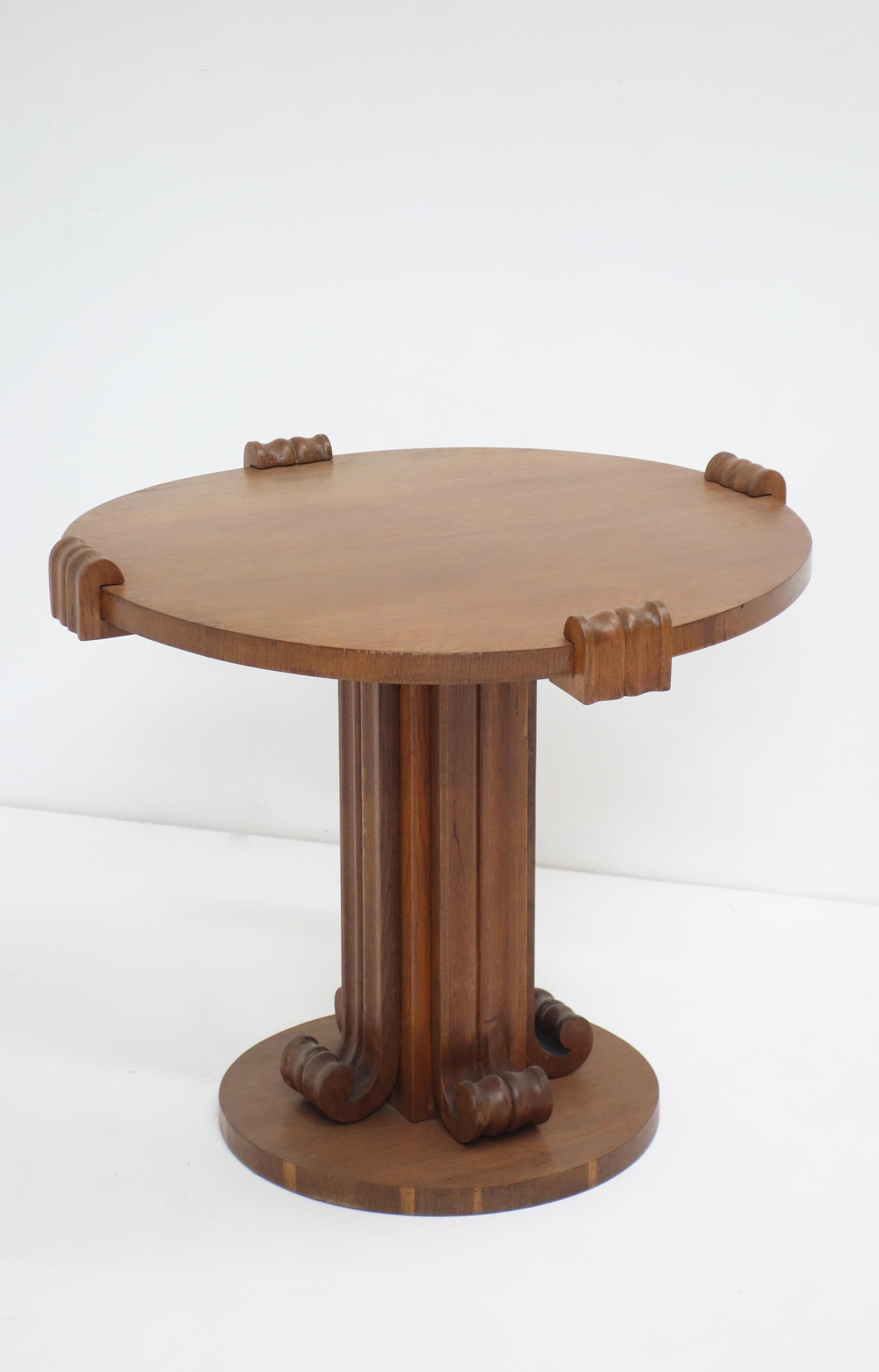 Patinated Pedestal Table by Jean-Charles Moreux, circa 1935-1936 For Sale